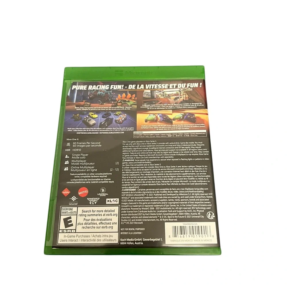 Hot Wheels Unleashed Xbox One Xbox Series X‎ Racing Game 2021 Milestone Mattel